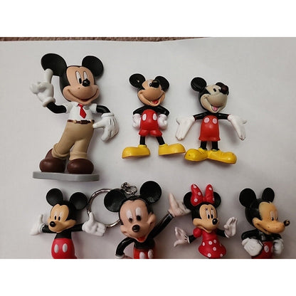 Disney Figurines Lot of 10 Mickey & Minnie Figure 2” & 4”