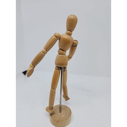 Adjustable Wooden Human Figure Manikin 12” Unisex Mannequin Artist Drawing Model