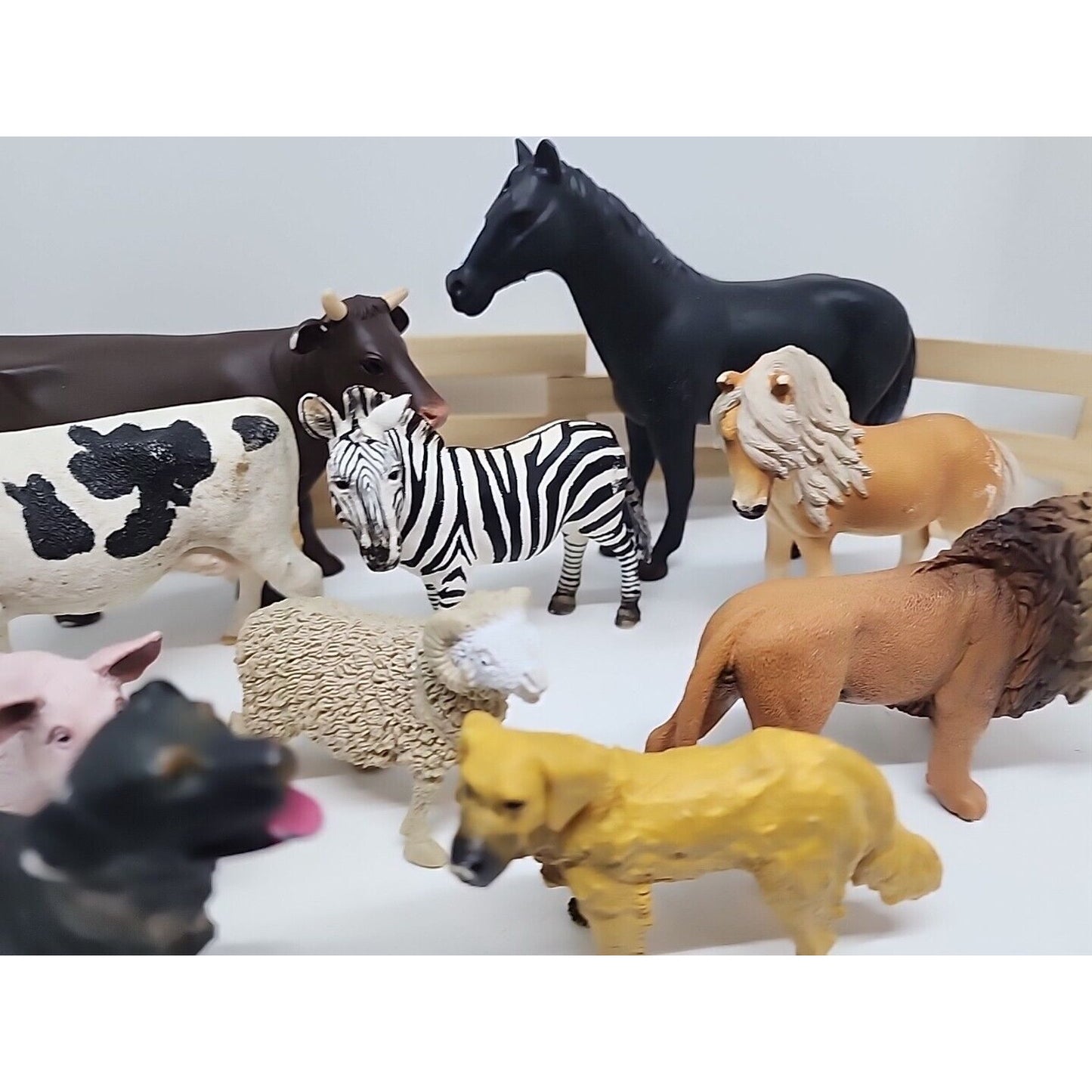 Schleich animal x 5 & 5 Other Farm Animal And A Lion