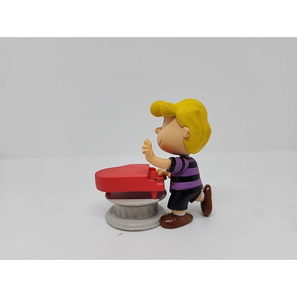 Peanuts Schroeder Character From Charlie Brown Red Piano Toy Figure