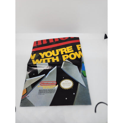 Nintendo NES Now You're Playing With Power Box Insert Poster 1989 15.5" x 11.75"