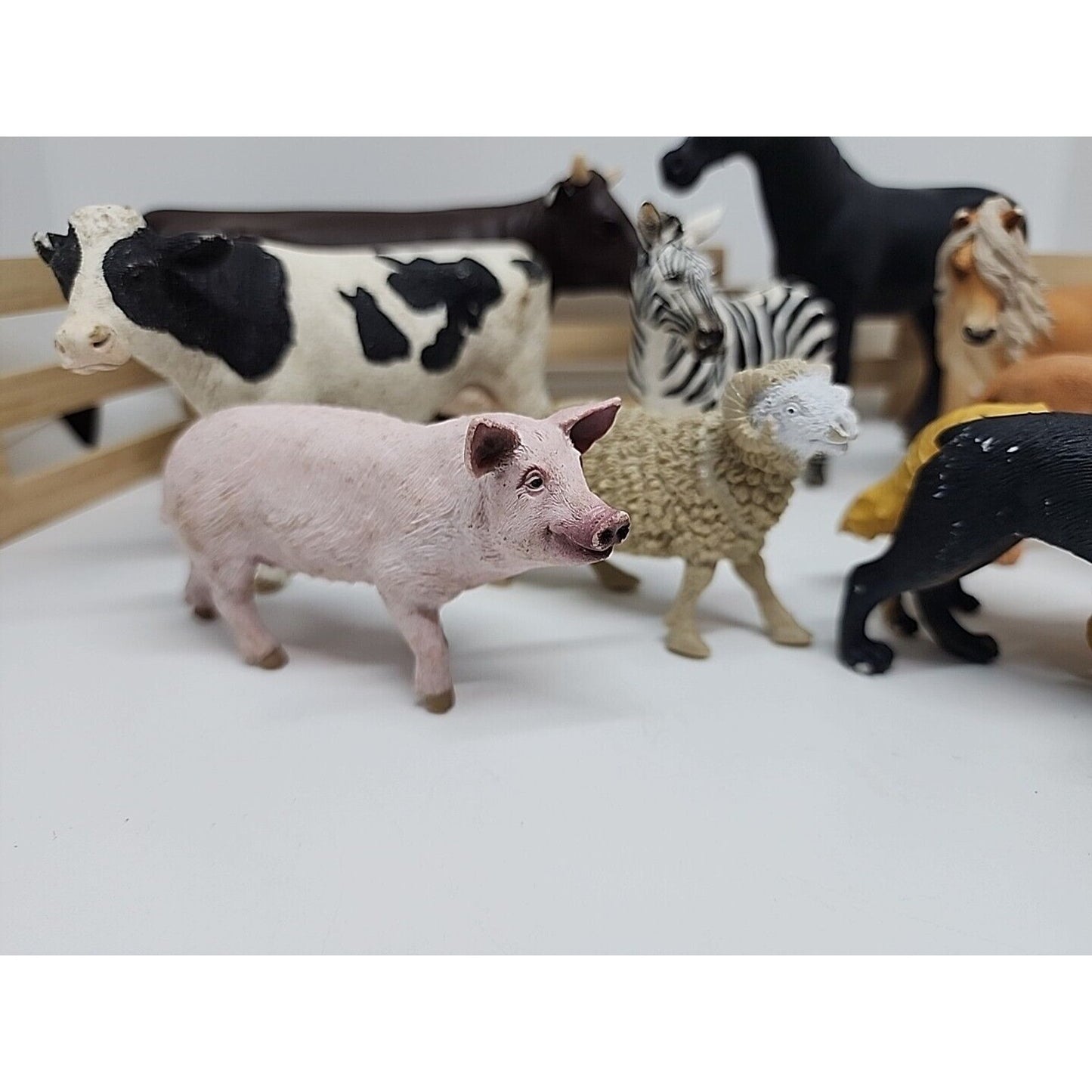 Schleich animal x 5 & 5 Other Farm Animal And A Lion