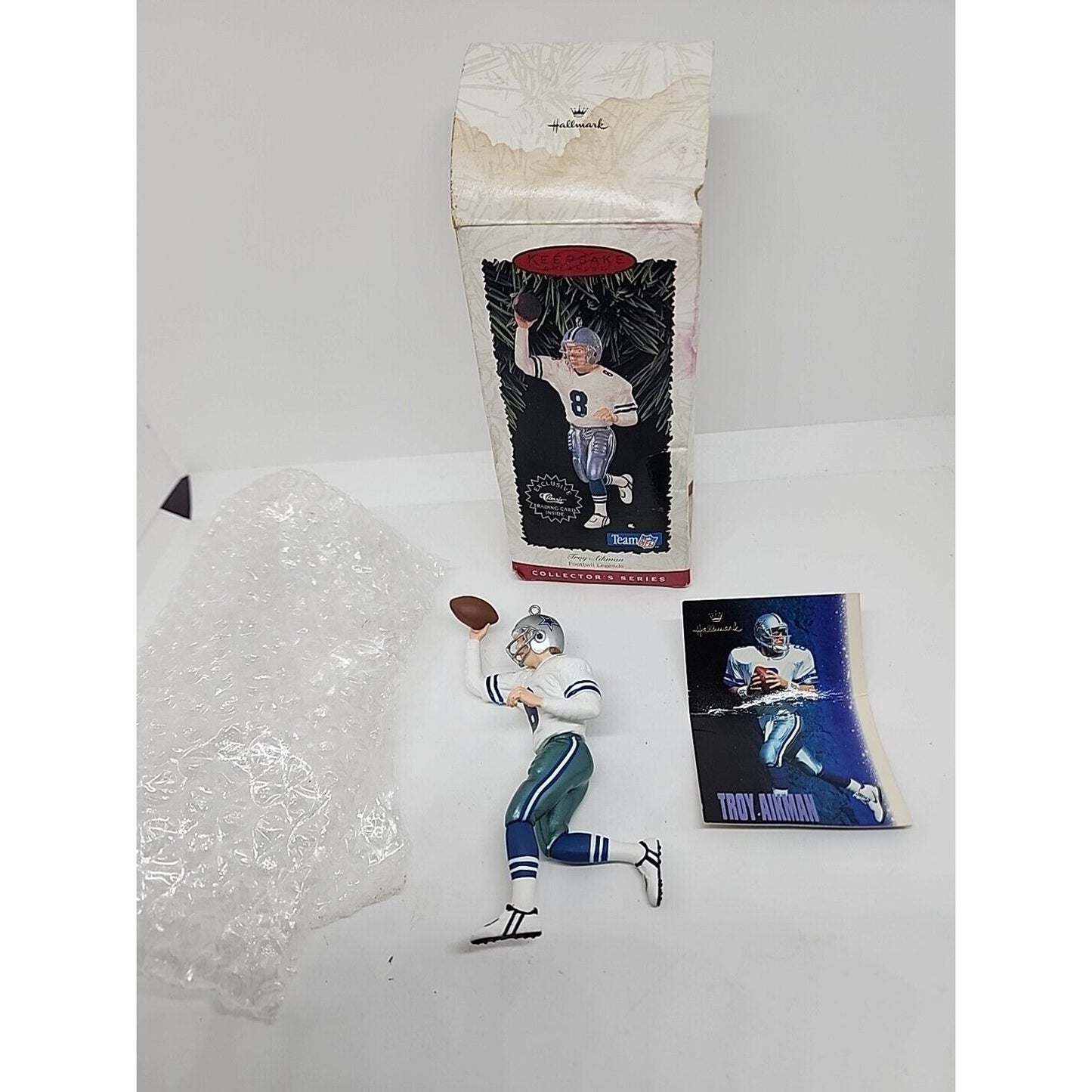 NEW 1996 Hallmark Keepsake TROY AIKMAN Ornament w/ Exclusive Card 2nd in Series