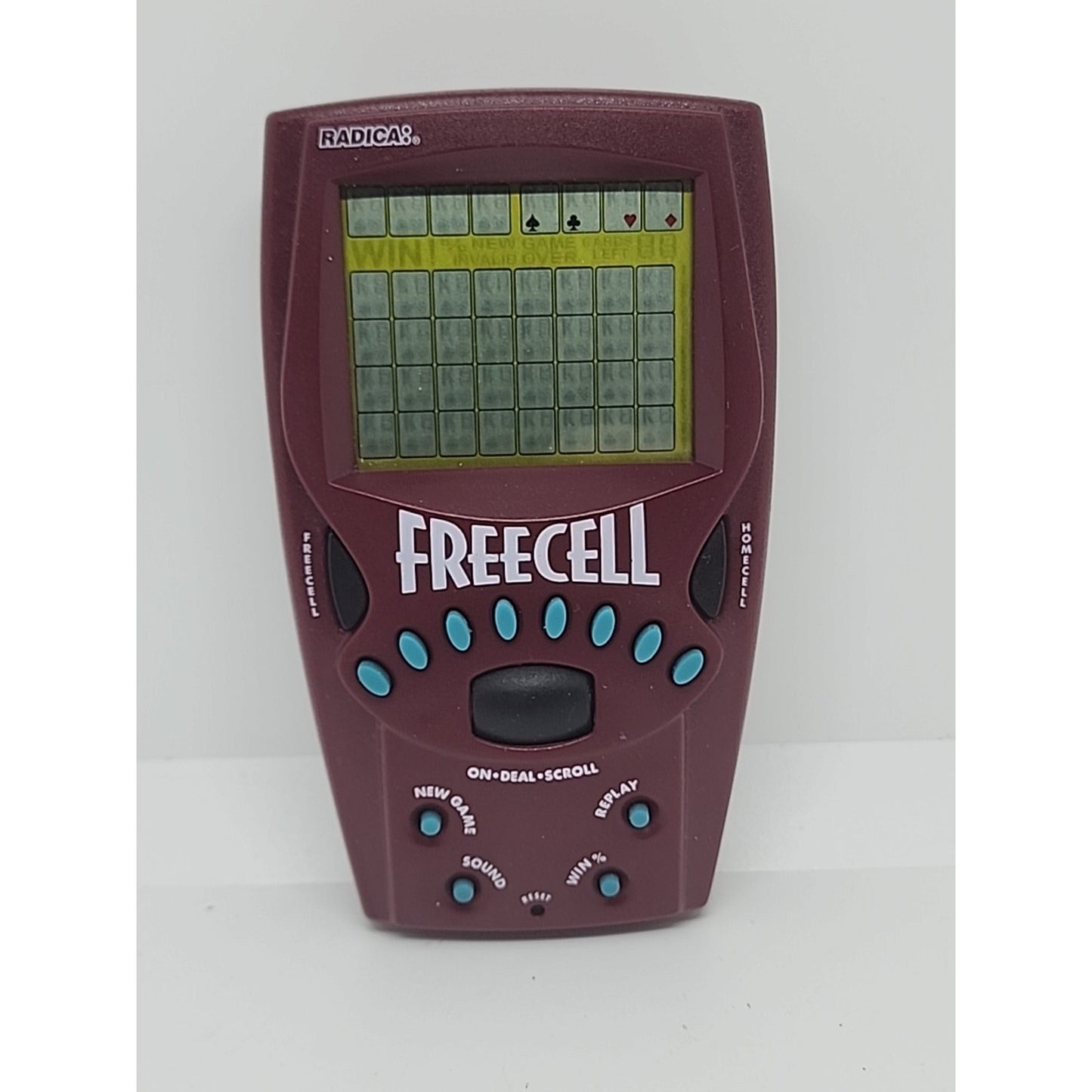 Radica Freecell Solitaire Electronic Handheld Travel Game 1999 Tested & Working