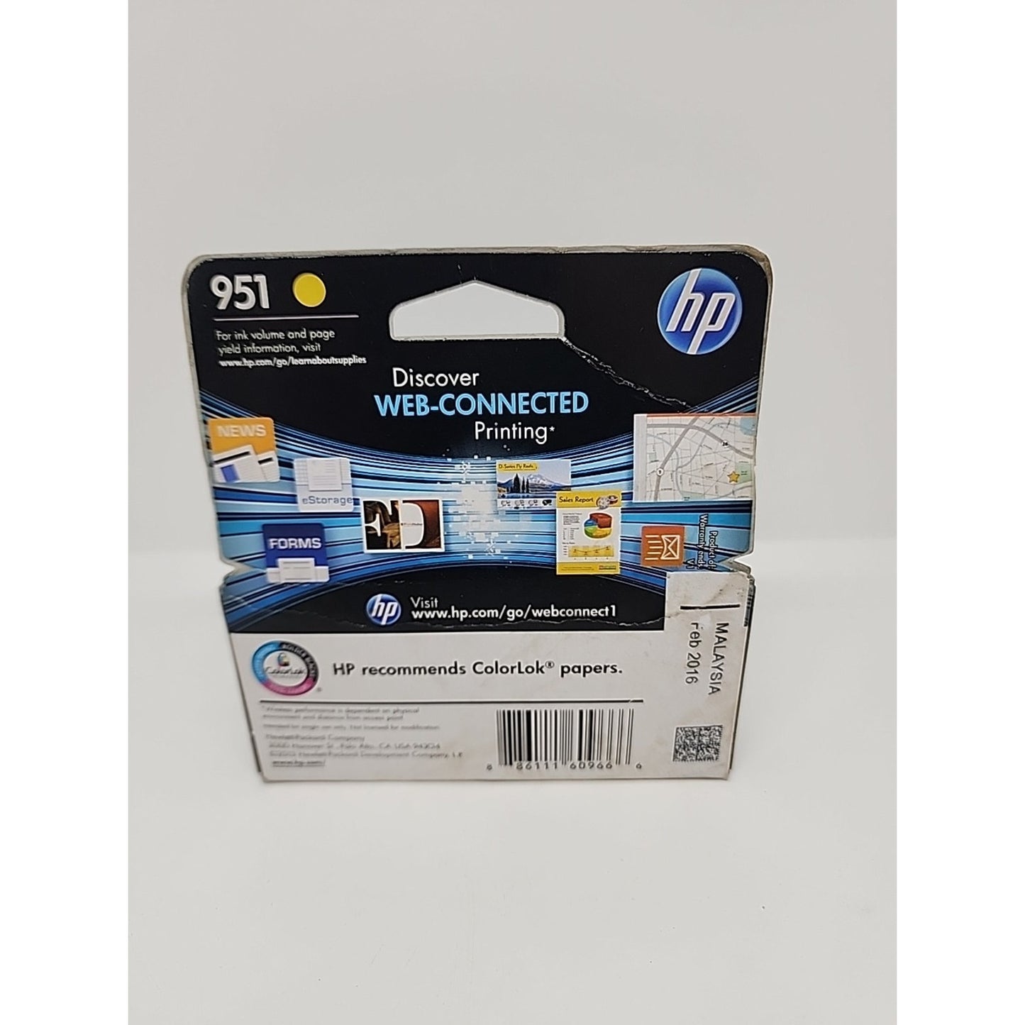 HP 951 Cyan Magenta Yellow Office Ink Cartridges (CR314FN#140) Exp. Feb 2016