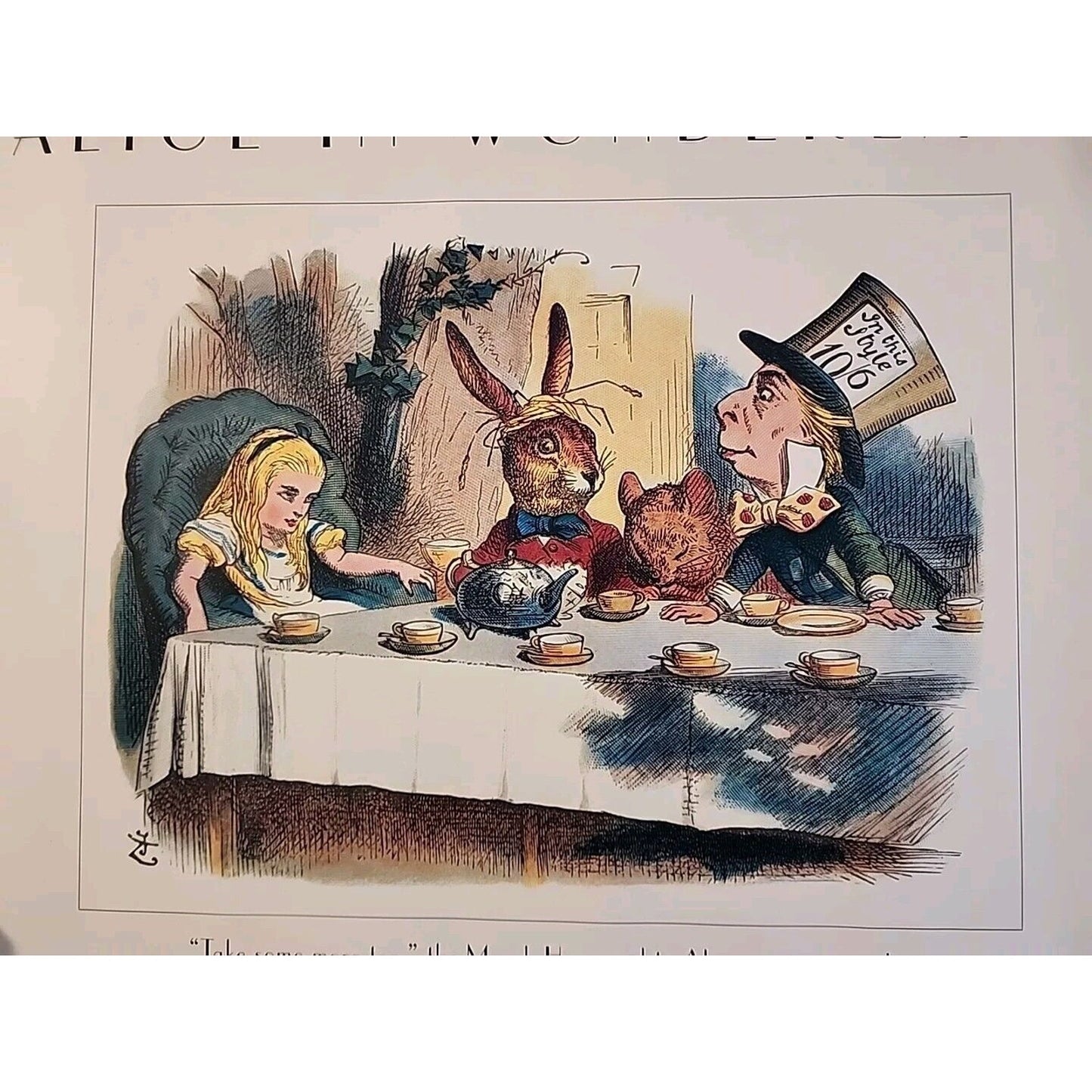 Alice in Wonderland - Tea Party by John Tenniel (76cm x 61cm)