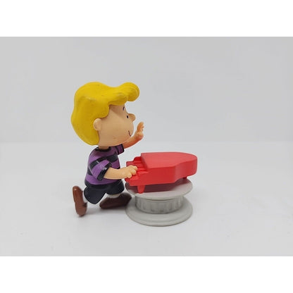 Peanuts Schroeder Character From Charlie Brown Red Piano Toy Figure