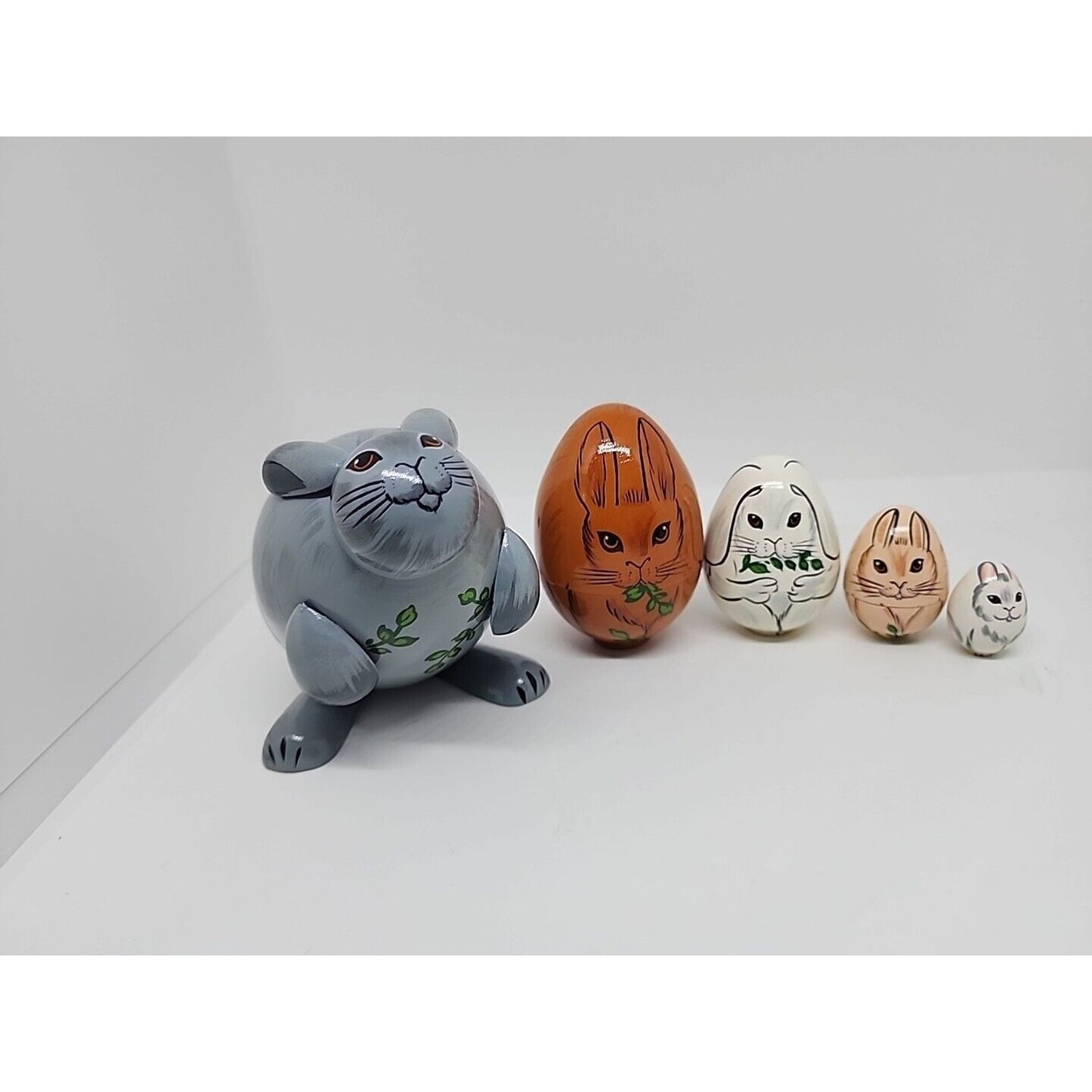 Made in Russia Frost on The Rabbit Nesting Doll 5pc./6" aka Easter Collection