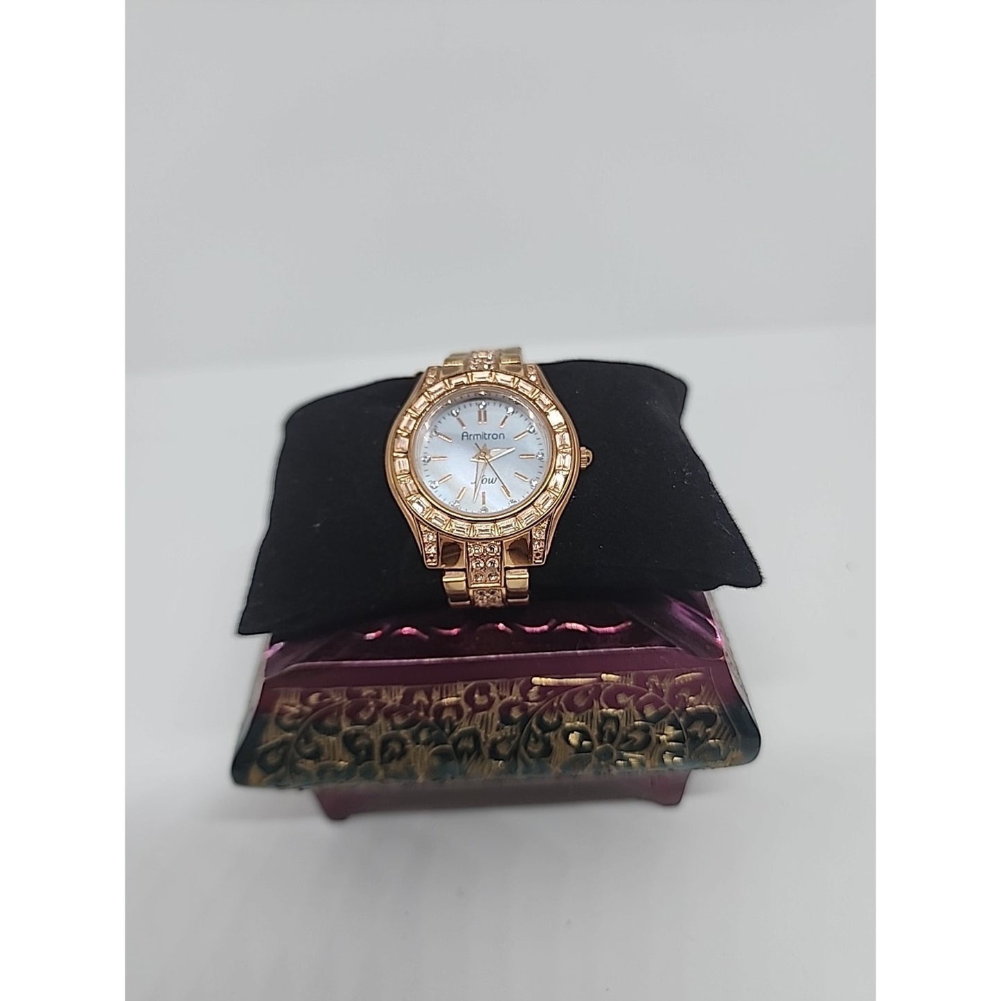 Armitron Now Ladies Rose Tone Gold Crystal Accented 75/5053RG Quartz Watch