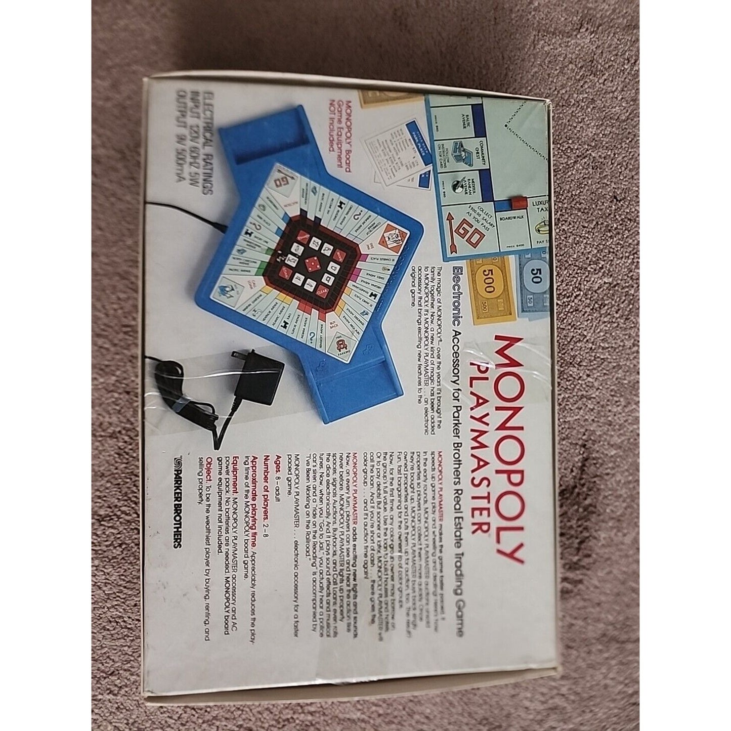 Vintage 1982 Parker Brothers Monopoly Playmaster Real Estate Trading Game