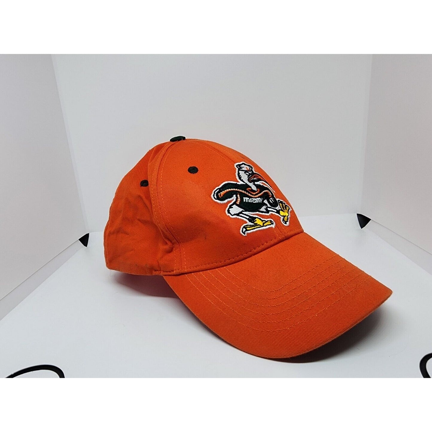 Miami Orange Ball Cap Adjustable by Captivating EUC! (Needs A Clean)