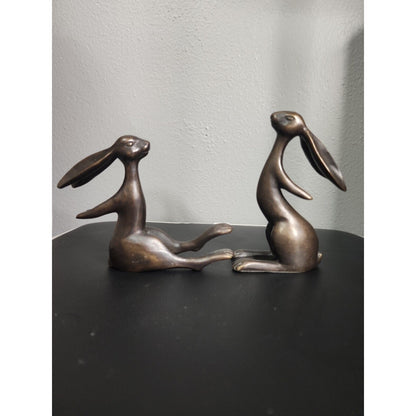 Amazing Pair of Matching Custom Made Hares Bunnies- Excellent Detail and Quality