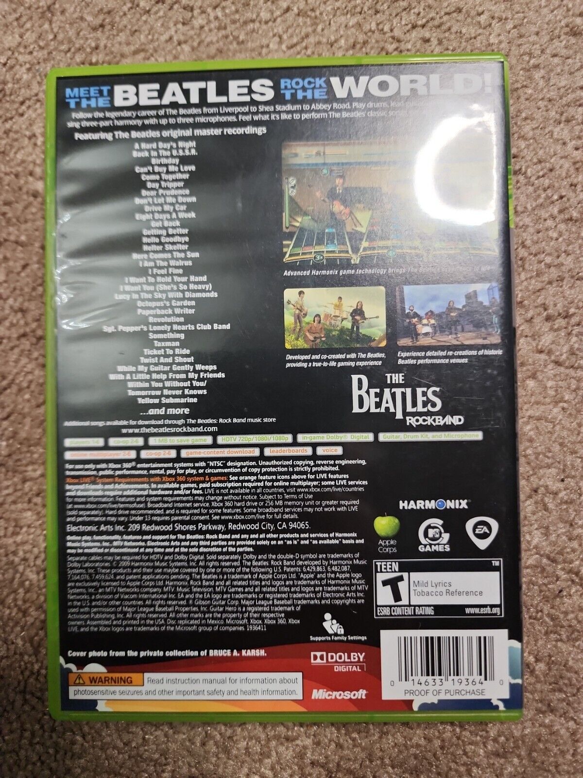 Beatles: Rock Band (Microsoft Xbox 360, 2009)